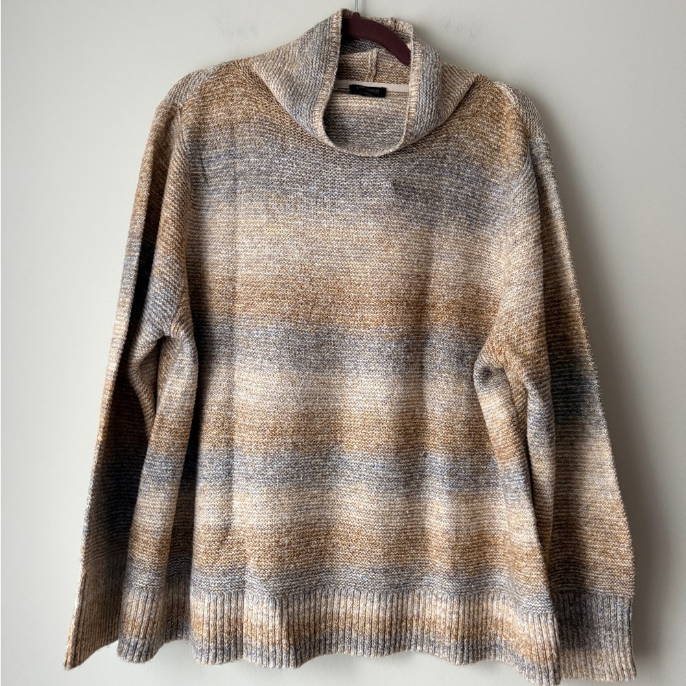 J. Jill Neutral Tones Cowl Neck Sweater